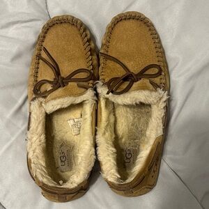 UGG Chestnut Moccasin Slippers with Plush Lining